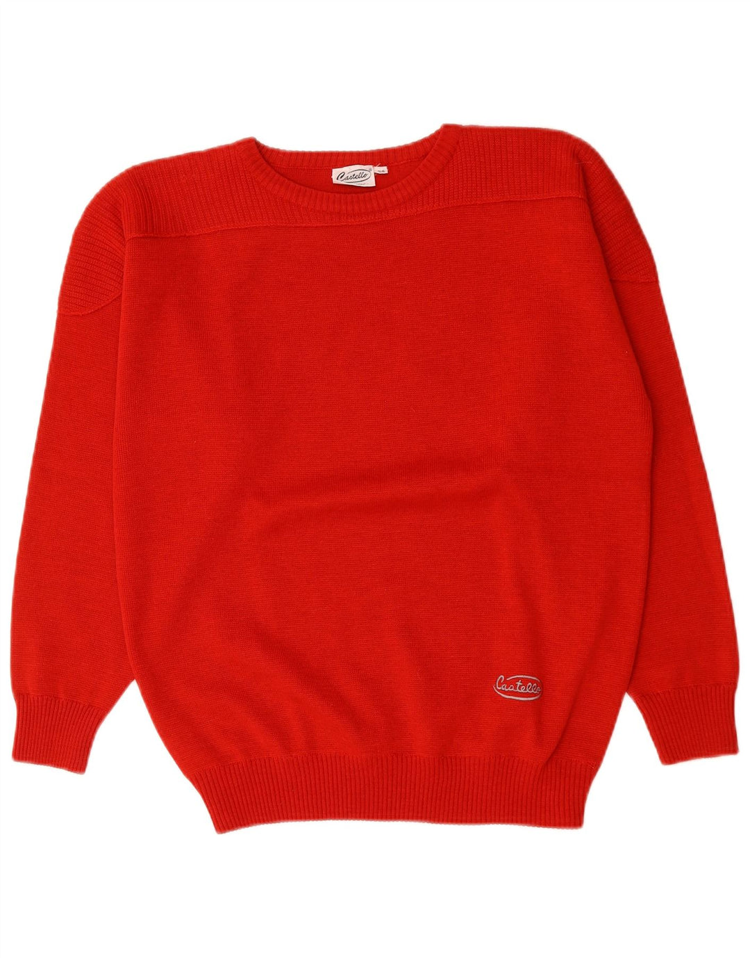 Castello Jersey de cuello redondo para mujer IT 54 2XL Poliacrílico rojo