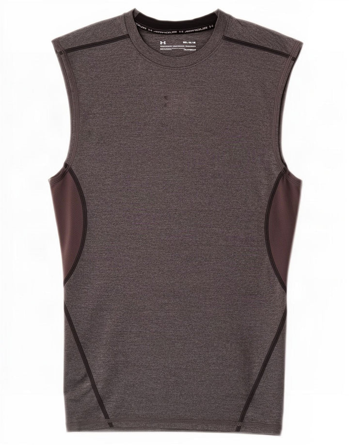 Under Armour Heat Gear Chaleco Top Gris Medio Colorblock