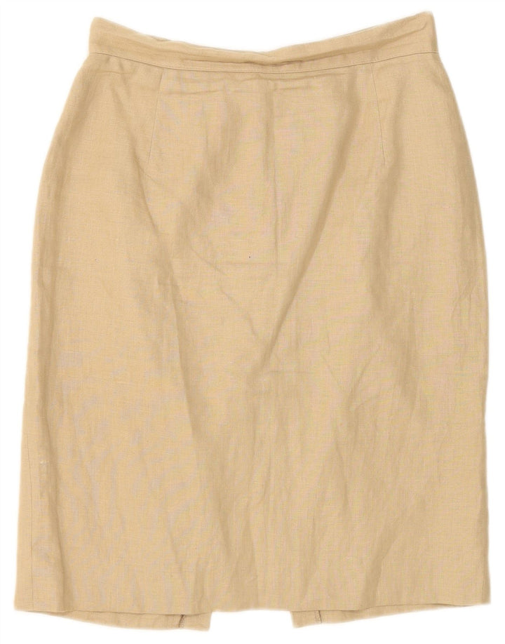 VINTAGE Womens Pencil Skirt IT 44 Medium W26  Beige