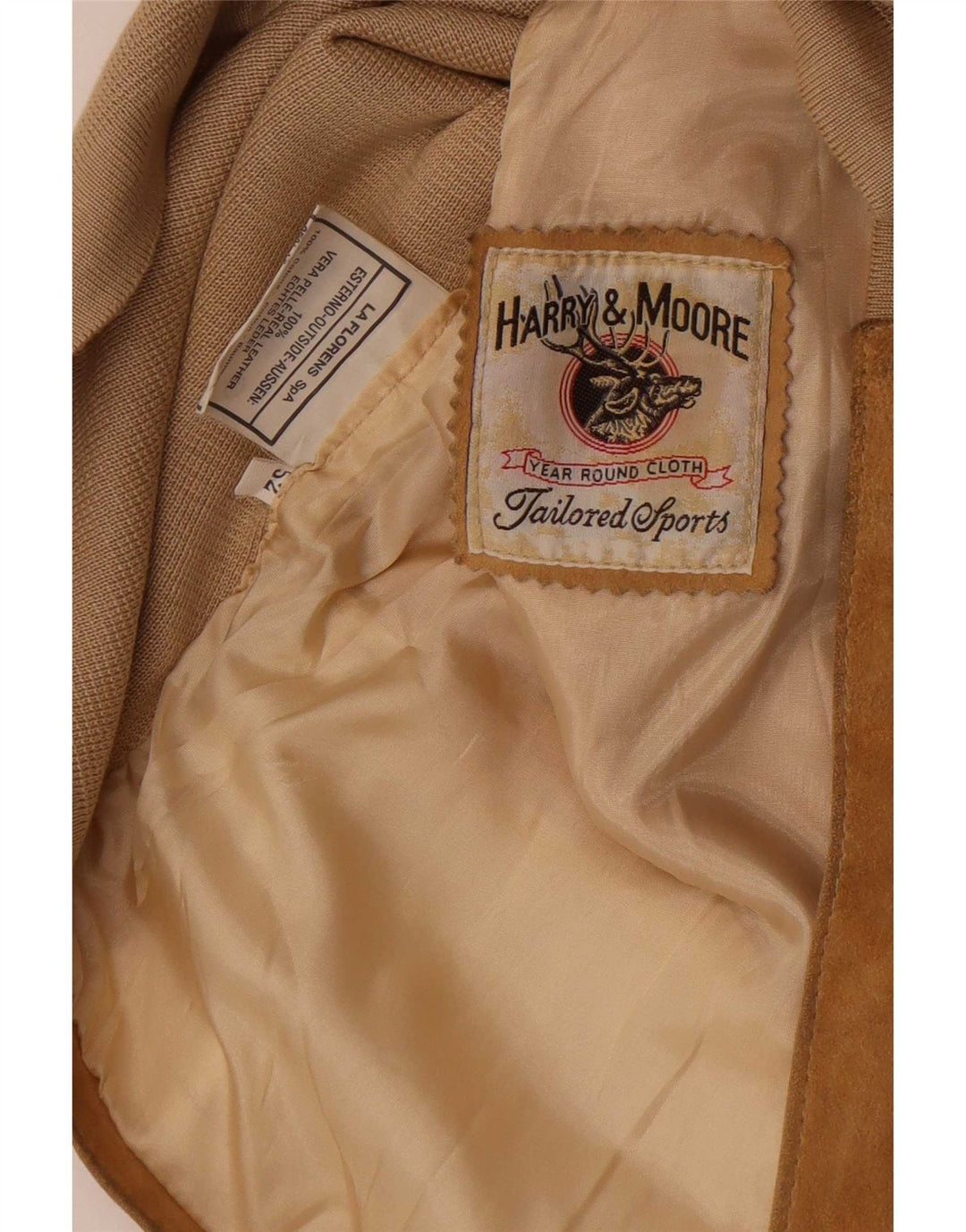 Harry&Moore Chaleco de ante para hombre IT 52 Large Cuero beige