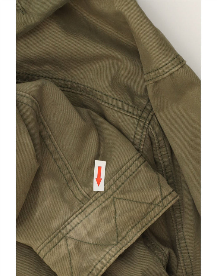 NIKE Parka con capucha para hombre, talla 39/41, algodón caqui mediano