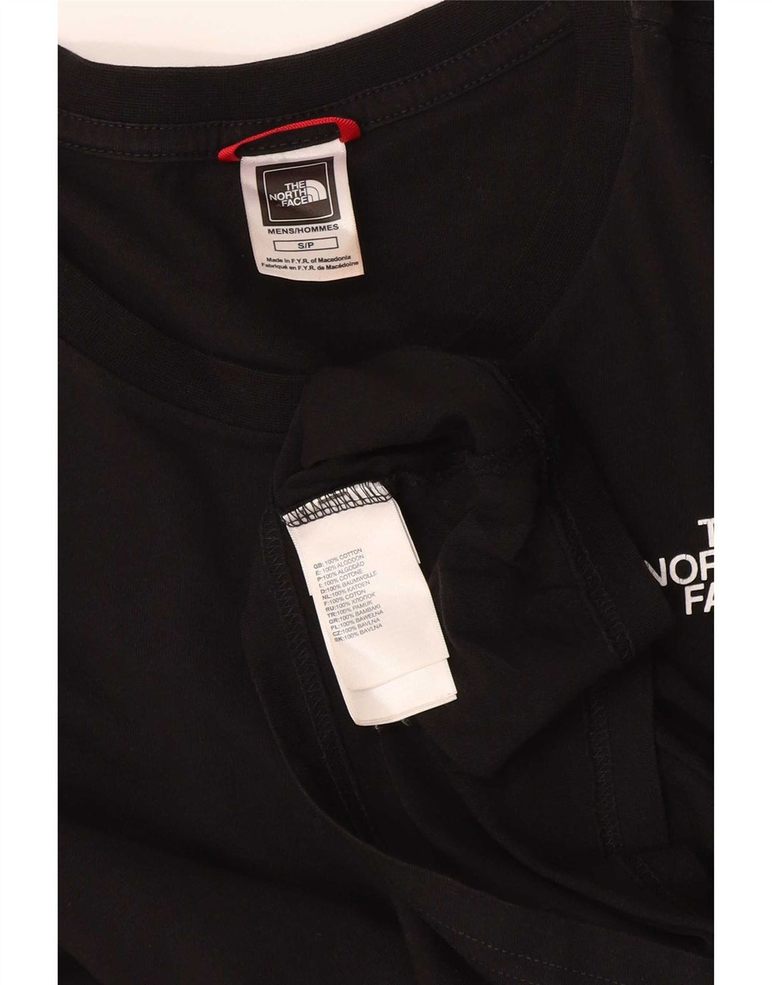 The North Face Hombre Top Gráfico Manga Larga Pequeño Algodón Negro