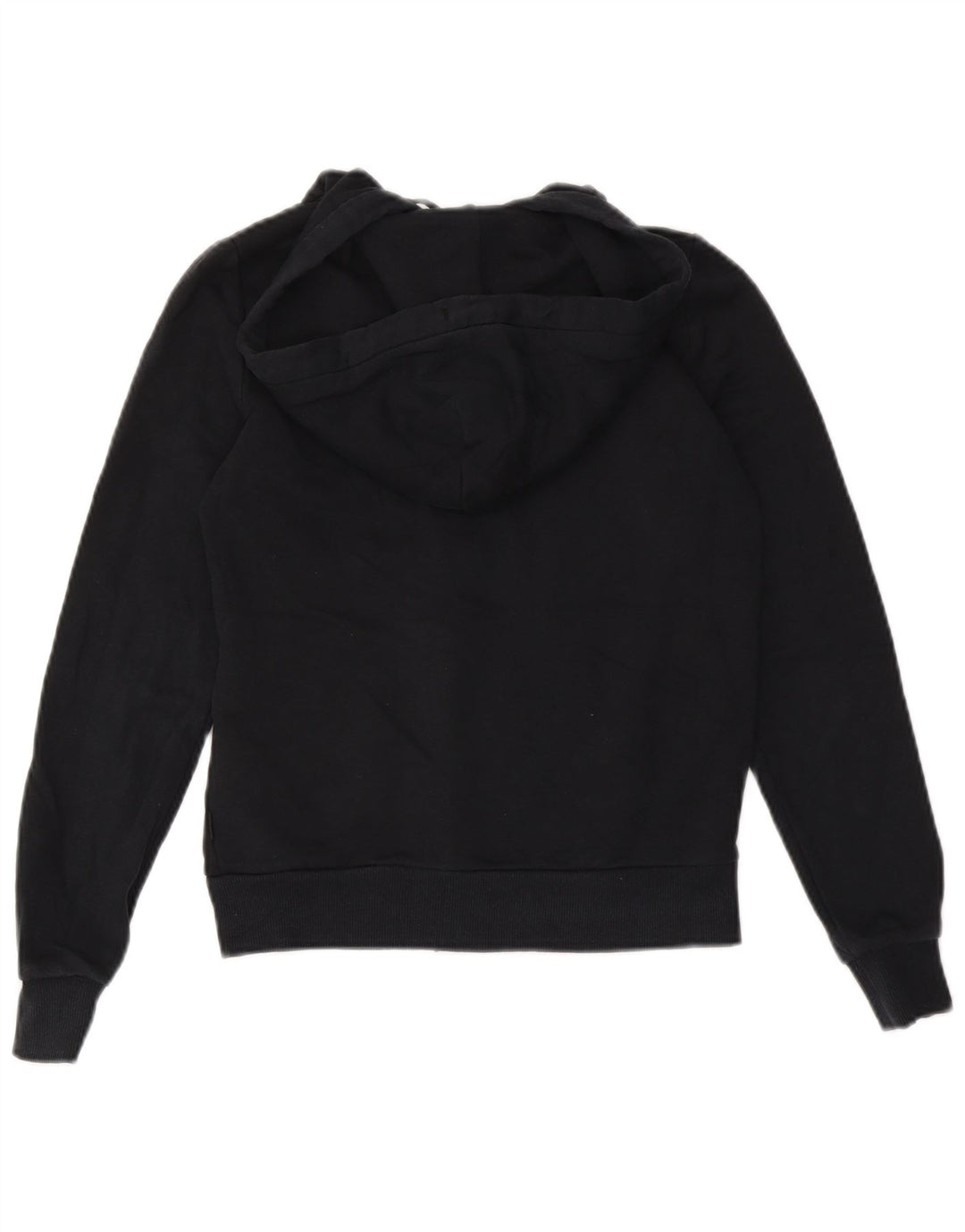 Converse Sudadera con capucha y cremallera para mujer UK 6 XS Algodón negro