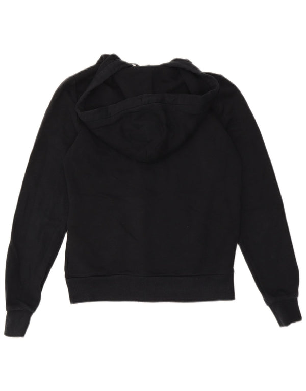 Converse Sudadera con capucha y cremallera para mujer UK 6 XS Algodón negro
