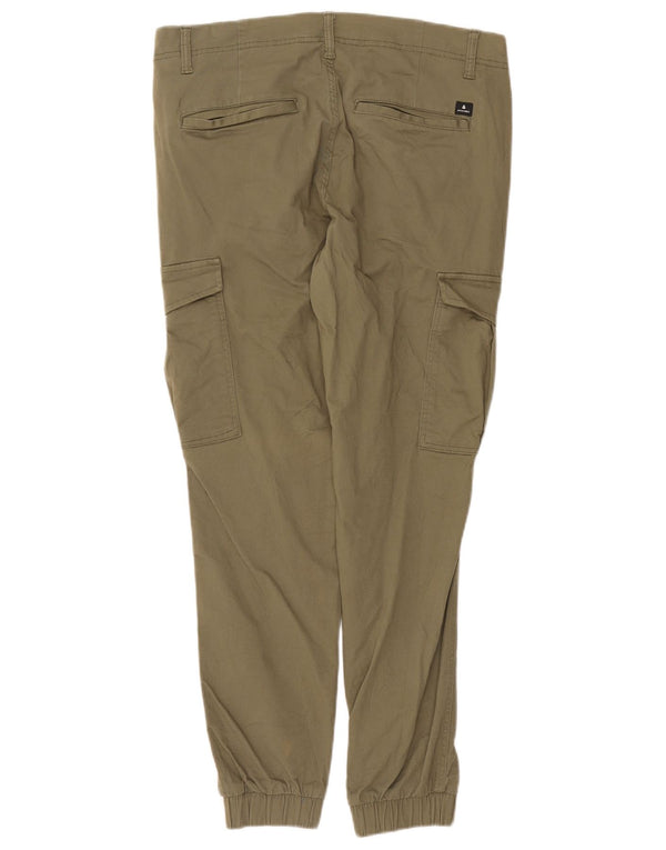 Jack & Jones Mens Joggers Cargo Pantalones W32 L32 Algodón Caqui