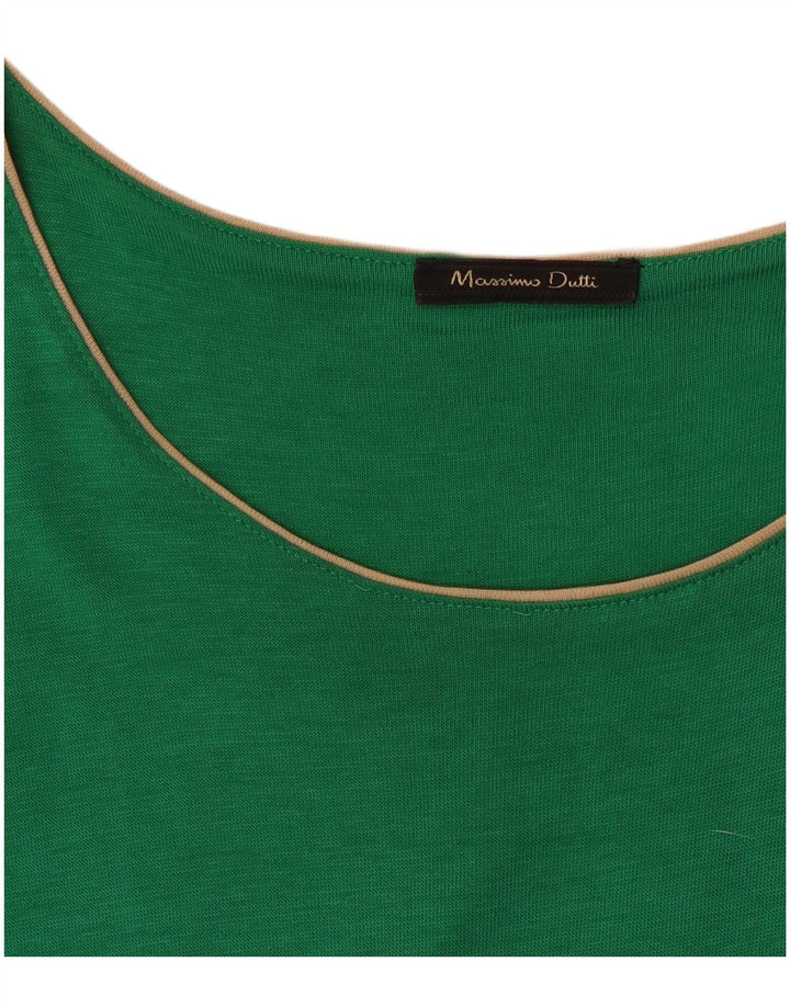 Massimo Dutti Vestido Recto Sin Mangas para Mujer UK 8 Small Verde