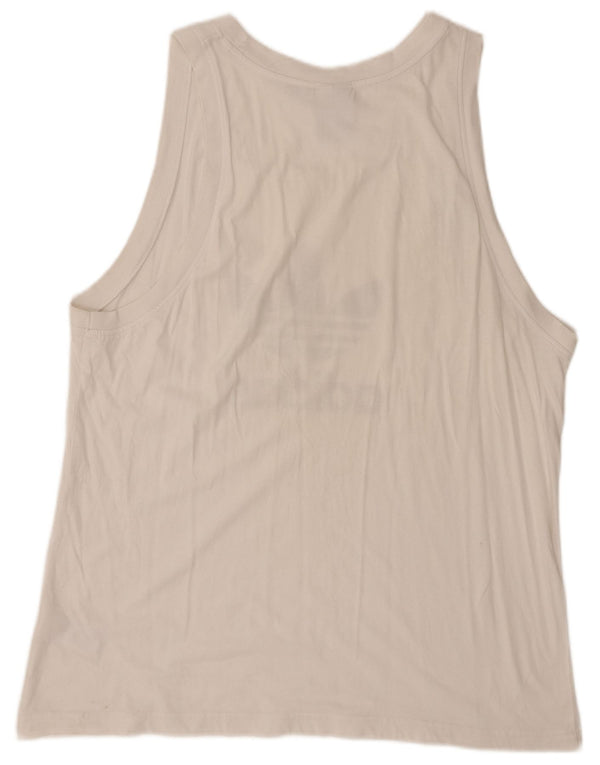 Adidas Hombre Graphic Vest Top XL Algodón Blanco