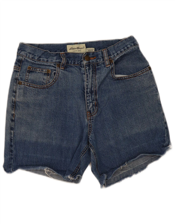 Eddie Bauer Pantalones cortos de mezclilla para mujer US 4 Mediano W28 Algodón azul
