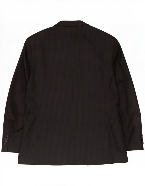 Marks & Spencer Chaqueta tipo blazer de 2 botones para hombre UK 48 2XL Lana negra a rayas