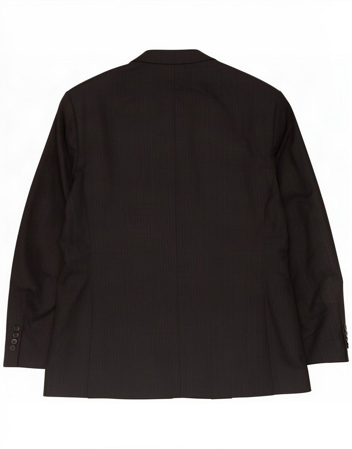 Marks & Spencer Chaqueta tipo blazer de 2 botones para hombre UK 48 2XL Lana negra a rayas