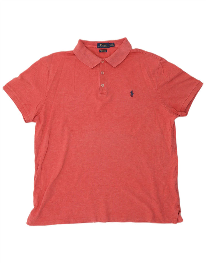 POLO RALPH LAUREN Polo ajustado personalizado para hombre XL Algodón rojo