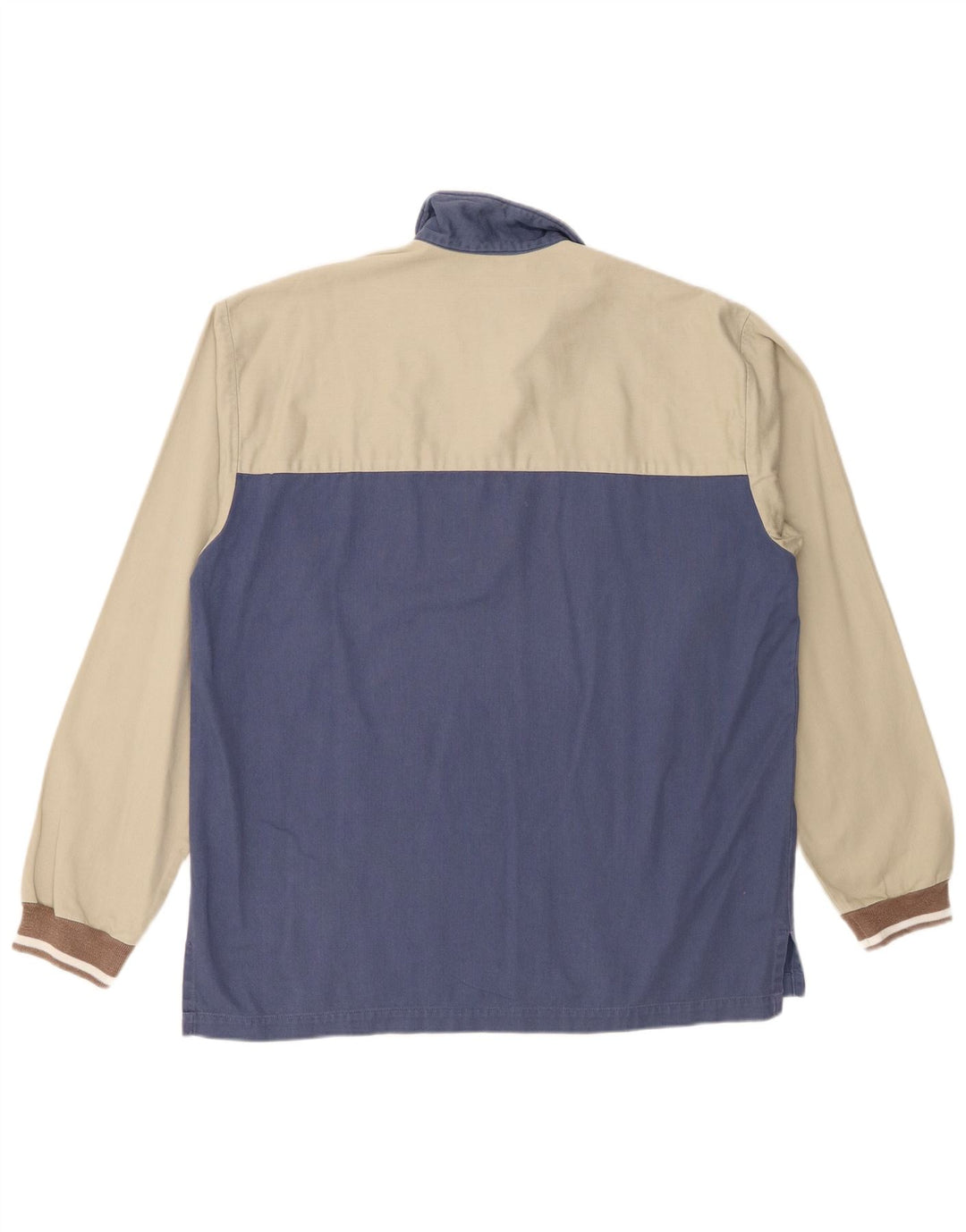 North Sails Hombre Sudadera Con Cremallera Y Cuello Jersey De Algodón Color Block Azul Medio