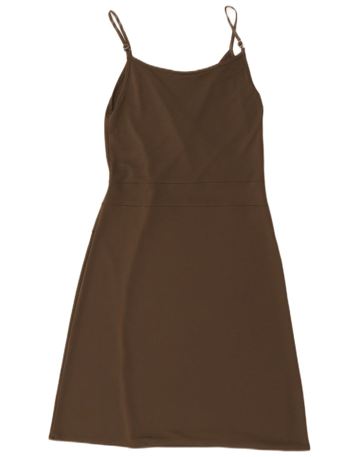 Marks & Spencer Vestido acampanado sin mangas para mujer UK 42 Medium Khaki