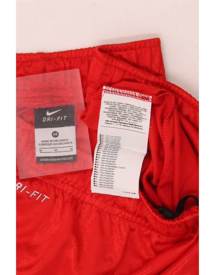 Pantalones cortos deportivos Nike Dri Fit para hombre Poliéster a rayas rojas medianas