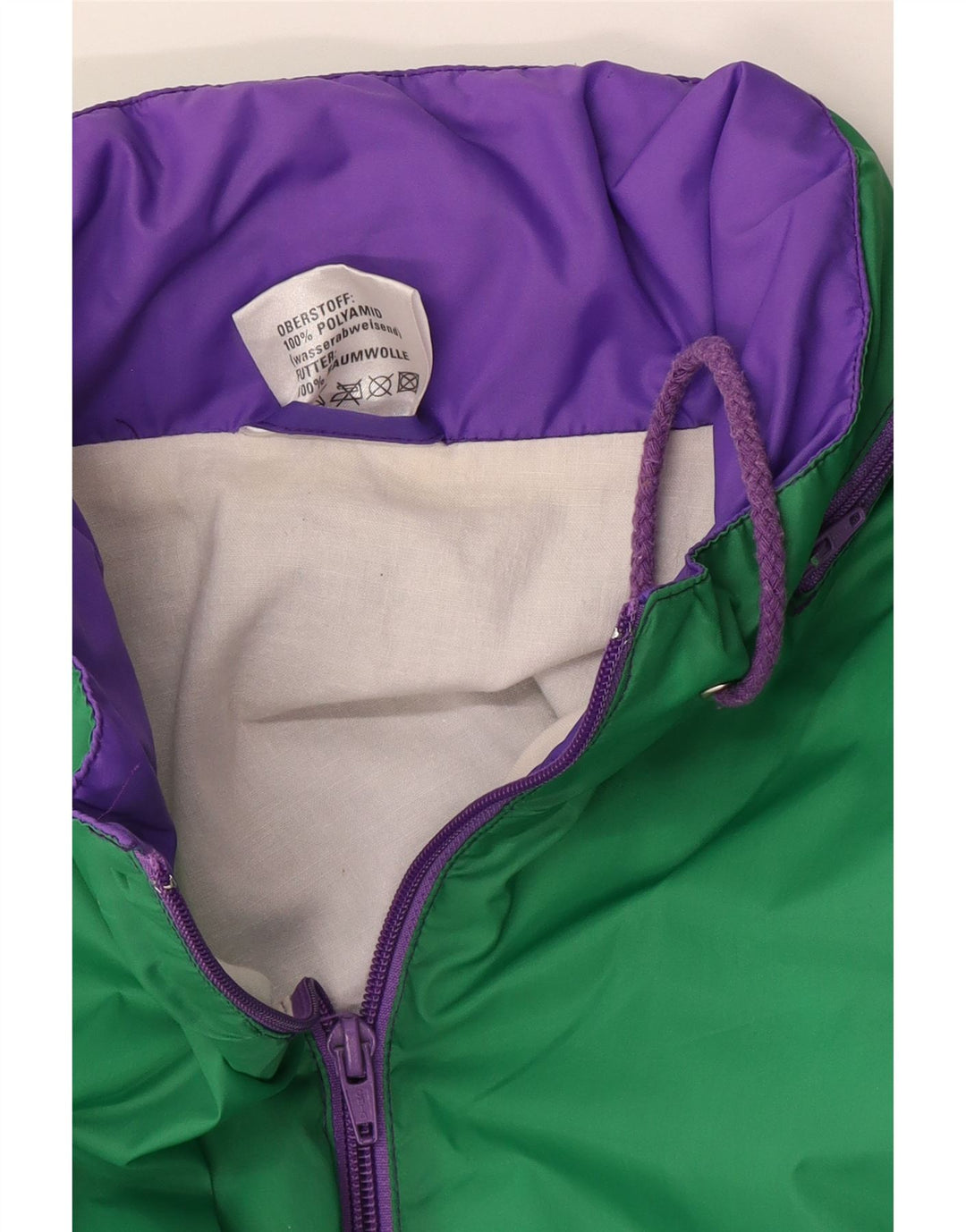 Marcel Clair Chaqueta impermeable para hombre UK 40 Large Verde Colorblock Poliamida