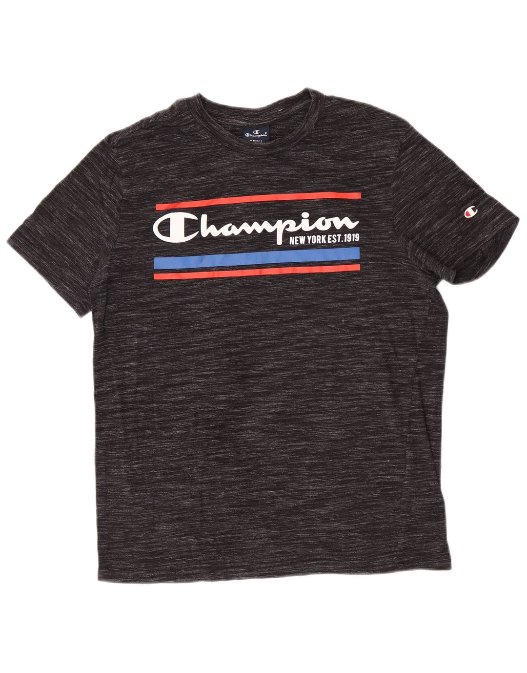 Champion Camiseta Gráfica para Hombre Top Small Gris Pinstripe