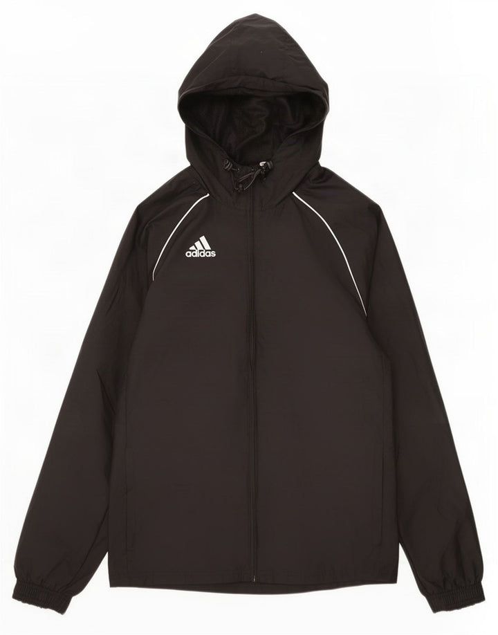 Adidas Chaqueta impermeable con capucha para hombre UK 36 Small Black Polyamide