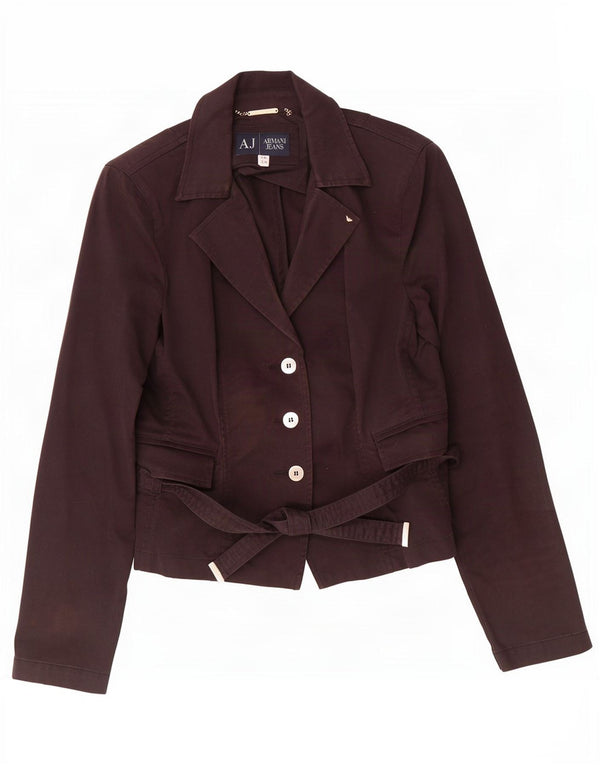 Armani Jeans Chaqueta Blazer de 3 Botones para Mujer EU 46 XL Algodón Marrón