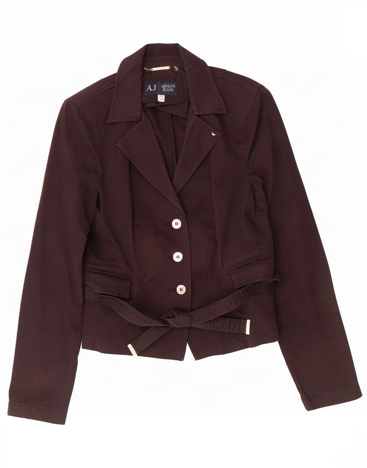 Armani Jeans Chaqueta Blazer de 3 Botones para Mujer EU 46 XL Algodón Marrón