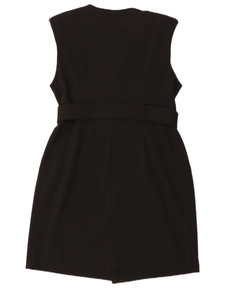 Calvin Klein Vestido sin mangas para mujer US 14 Grande Poliéster negro