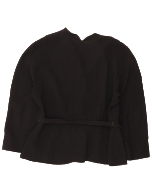 Vintage mujer 4 botones 3/4 manga Blazer chaqueta IT 44 medio negro