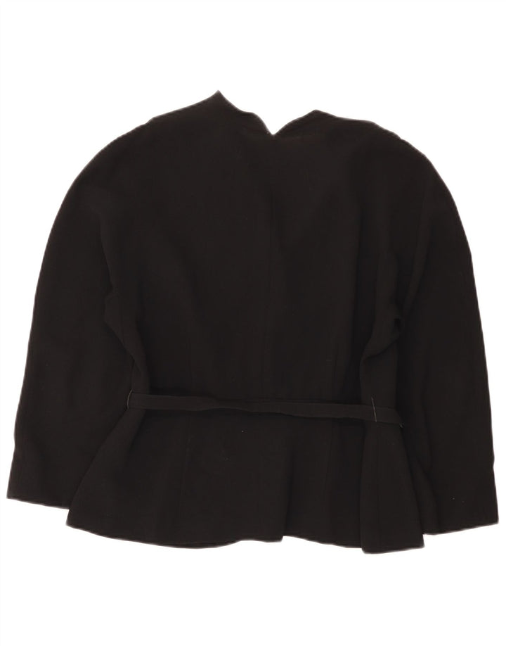Vintage mujer 4 botones 3/4 manga Blazer chaqueta IT 44 medio negro
