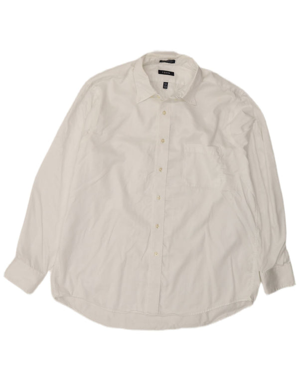Camisa Izod Hombre Talla 17 XL Algodón Blanco