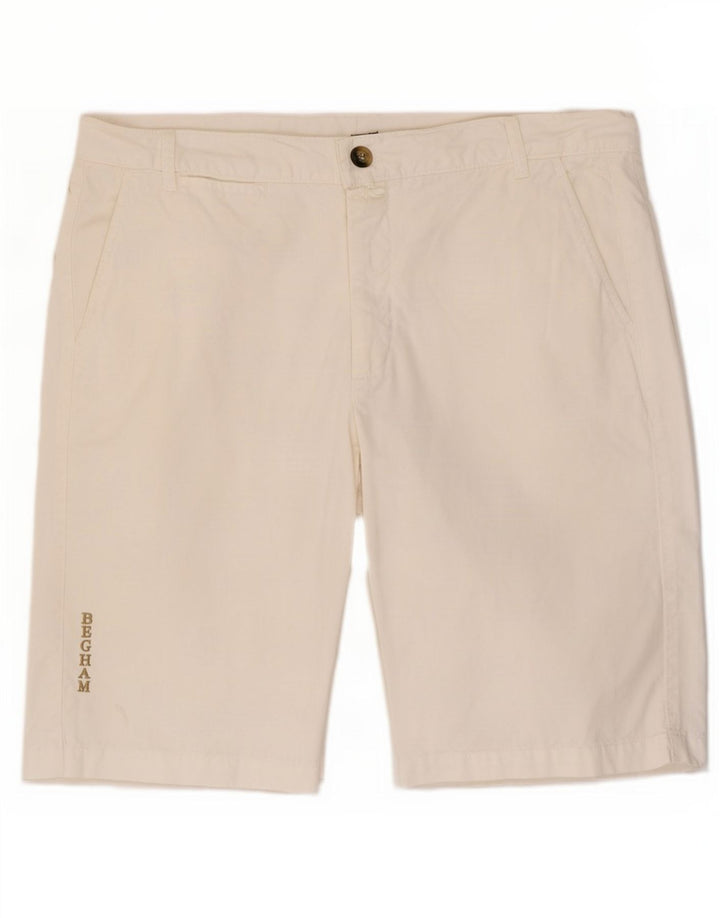 Slam Pantalones cortos chinos para hombre IT 48 Medium W32 Algodón blanco