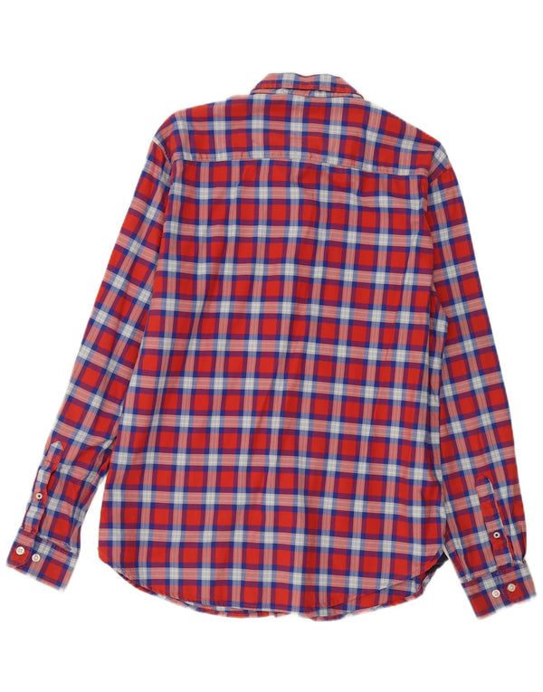 Crew Clothing Mens Slim Fit Shirt Large Red Check Cotton