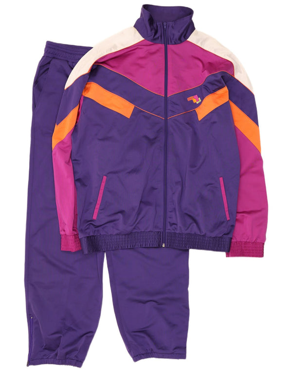 Brugi Mens Full Tracksuit XL Purple Colourblock Polyester