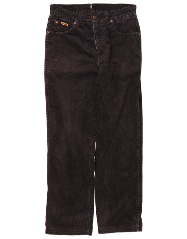 Wrangler Pantalones De Pana Recto Texas Mujer W30 L27 Algodón Negro