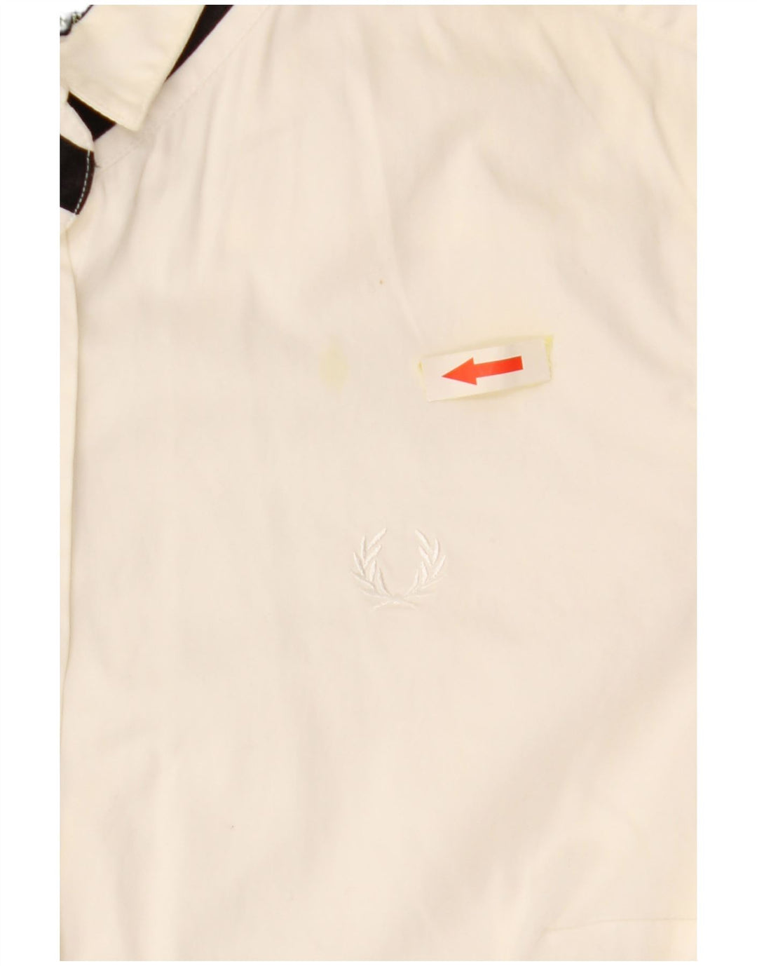 FRED PERRY Camisa de mujer Reino Unido 12 Medio Off White Algodón