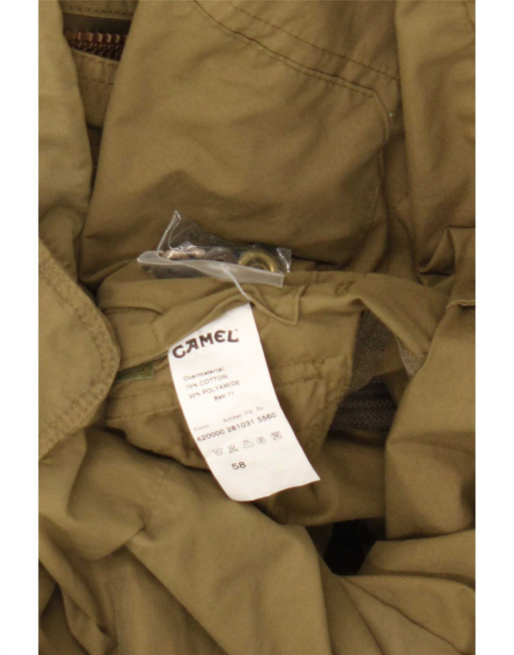 Camel Active Chaqueta utilitaria con capucha para hombre EU 58 2XL Caqui Algodón