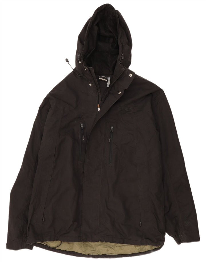 Umbro Chaqueta cortavientos con capucha para hombre UK 44 2XL Poliéster negro