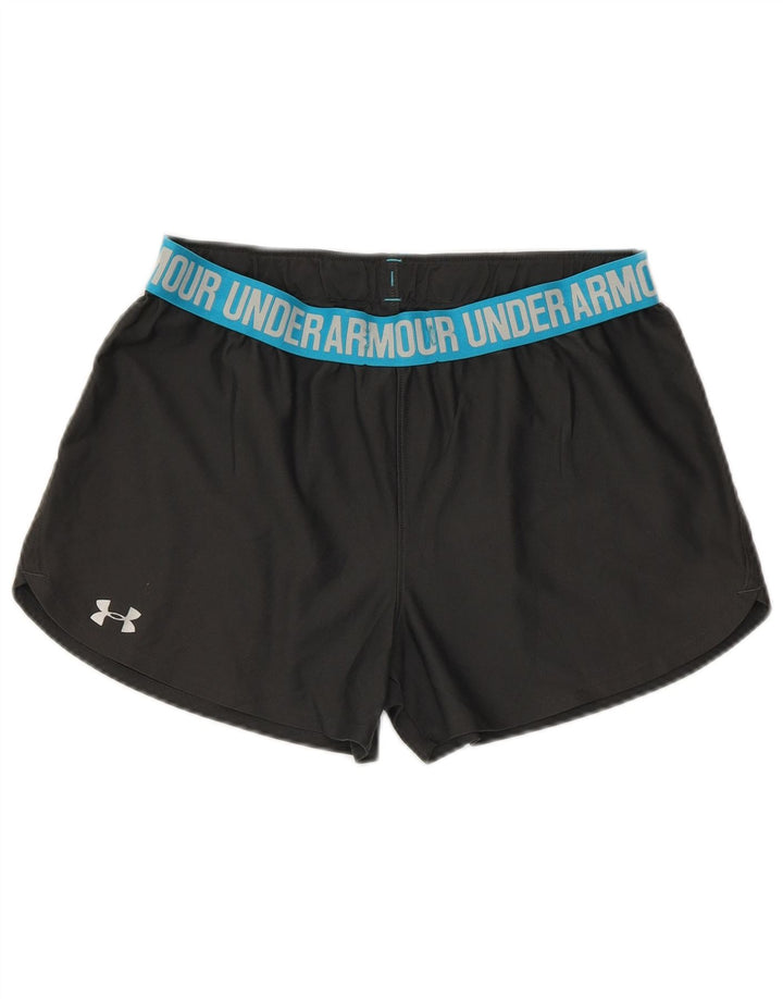UNDER ARMOUR Pantalones cortos deportivos gráficos para mujer UK 14 Medium Black Colourblock