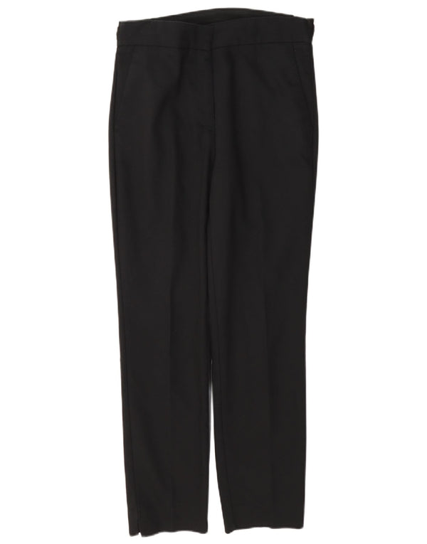 Zara Mujer Pantalones Chinos Slim Fit De Talle Alto Mediano W28 L27 Algodón Negro
