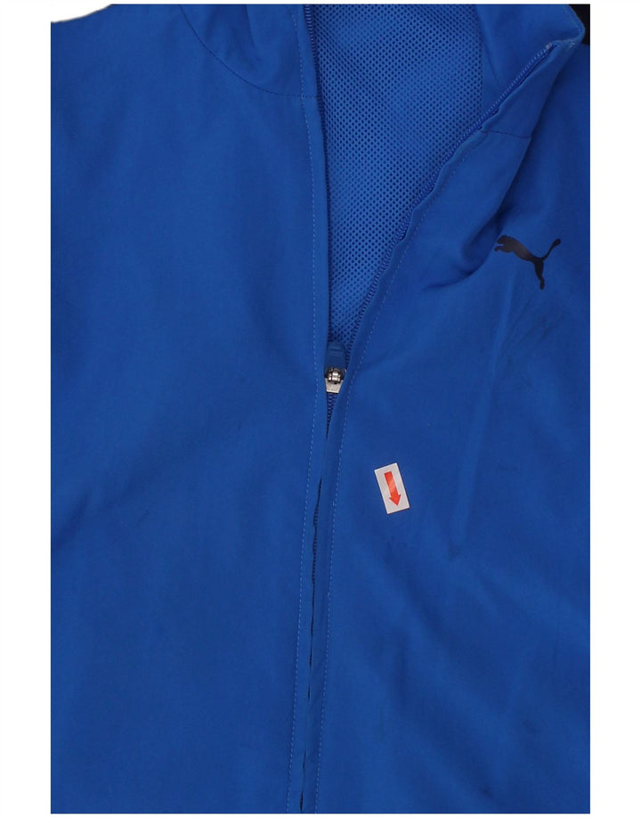 PUMA Chaqueta de chándal con gráfico gráfico para niños 7-8 años Azul Colorblock