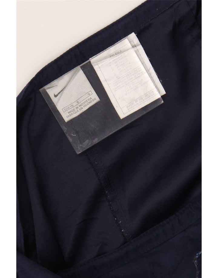 NIKE Pantalones casuales cónicos para mujer US 12/14 Large W32 L30 Azul marino