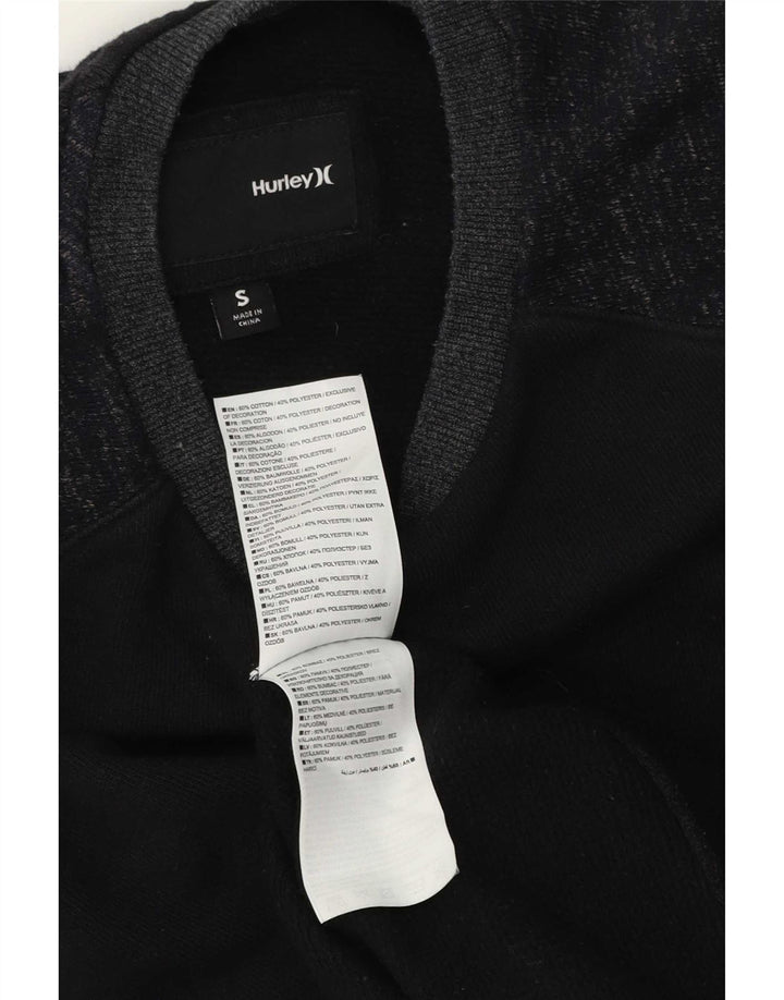 Hurley Hombre Sudadera Jumper Small Azul Marino Moteado Algodón