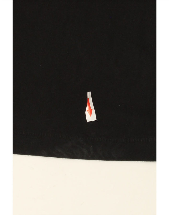 French Connection Polo para hombre grande de algodón negro