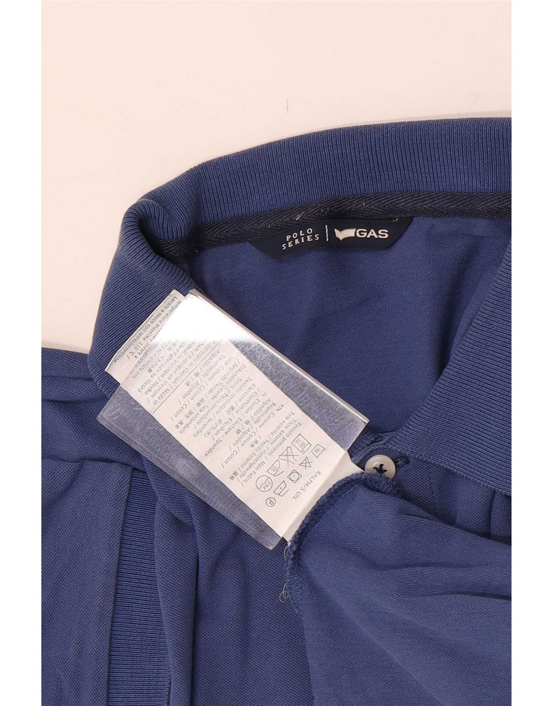 Polo Gas Hombre Pequeño Algodón Azul