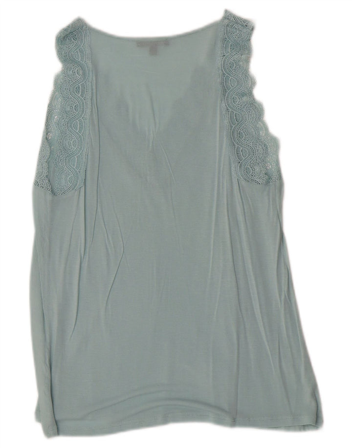 Massimo Dutti Blusa Sin Mangas Mujer UK 6 XS Azul