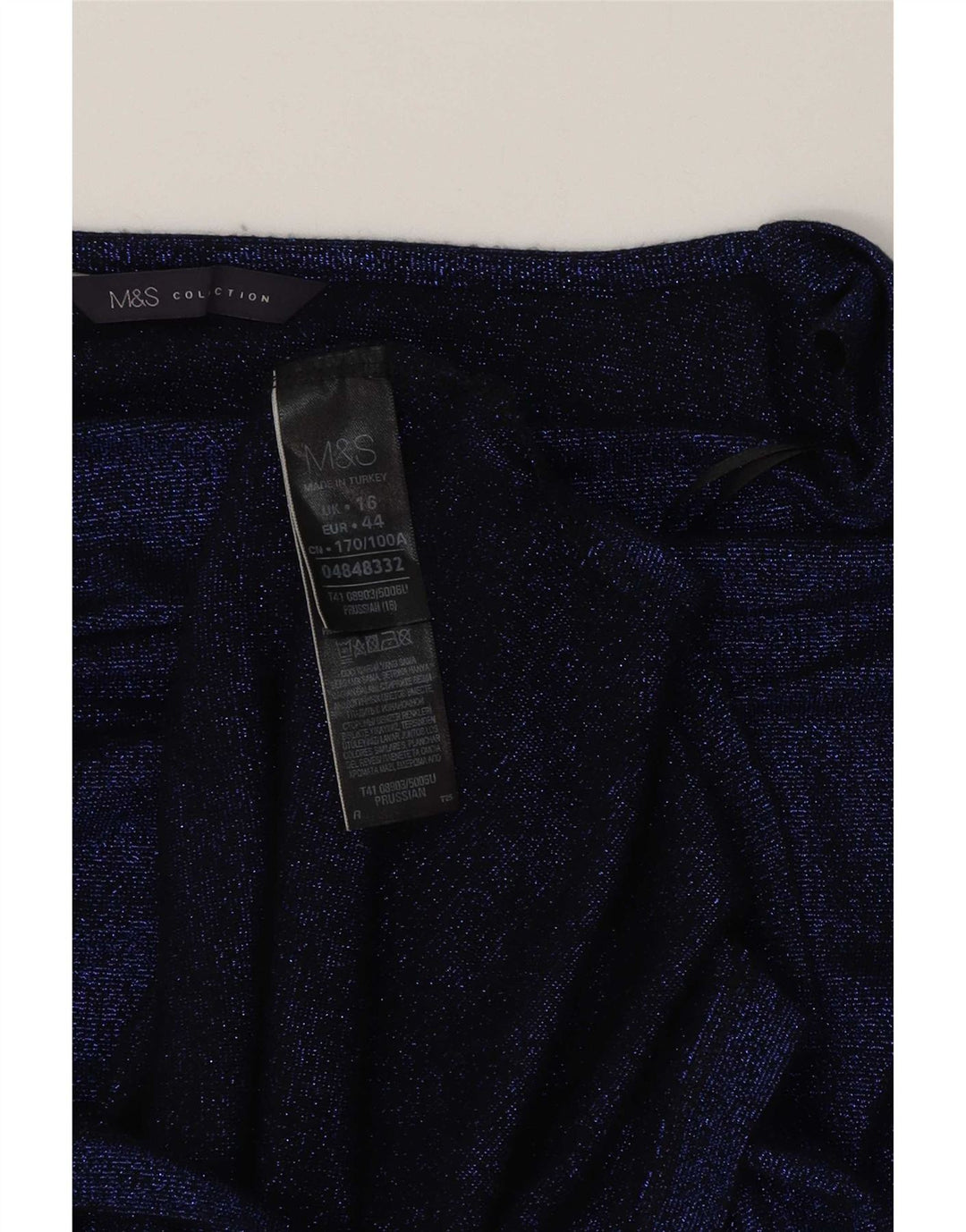 Marks & Spencer Top largo para mujer manga 3/4 UK 46 Viscosa azul grande