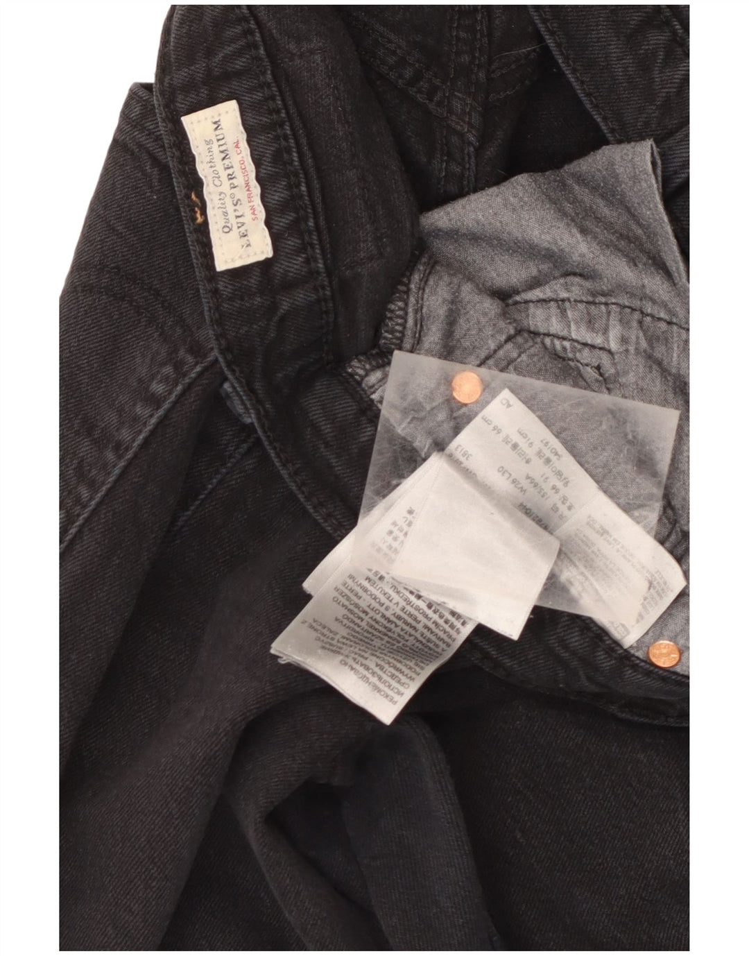 Levi's Jeans rectos 501 para hombre W26 L30 Algodón negro