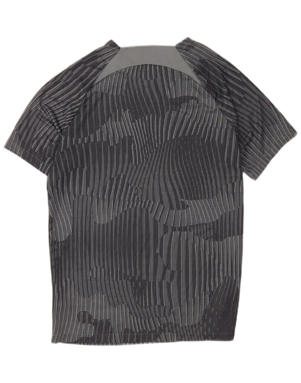 Camiseta Nike Dri Fit para hombre Top deportivo de poliéster geométrico gris grande