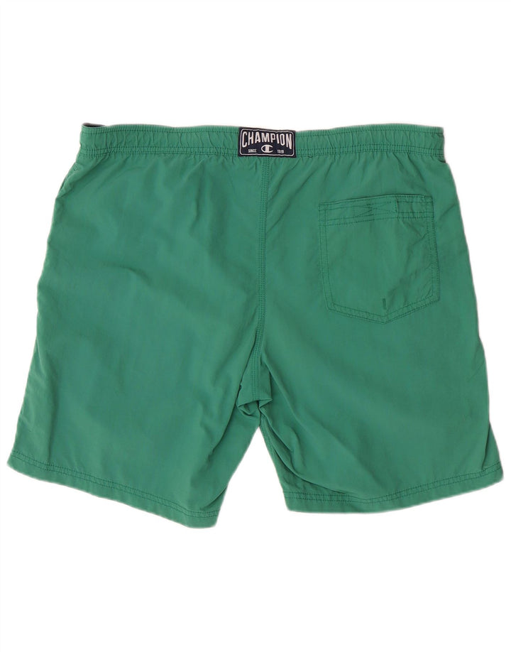 CHAMPION Bañador con estampado gráfico para hombre, talla grande, verde