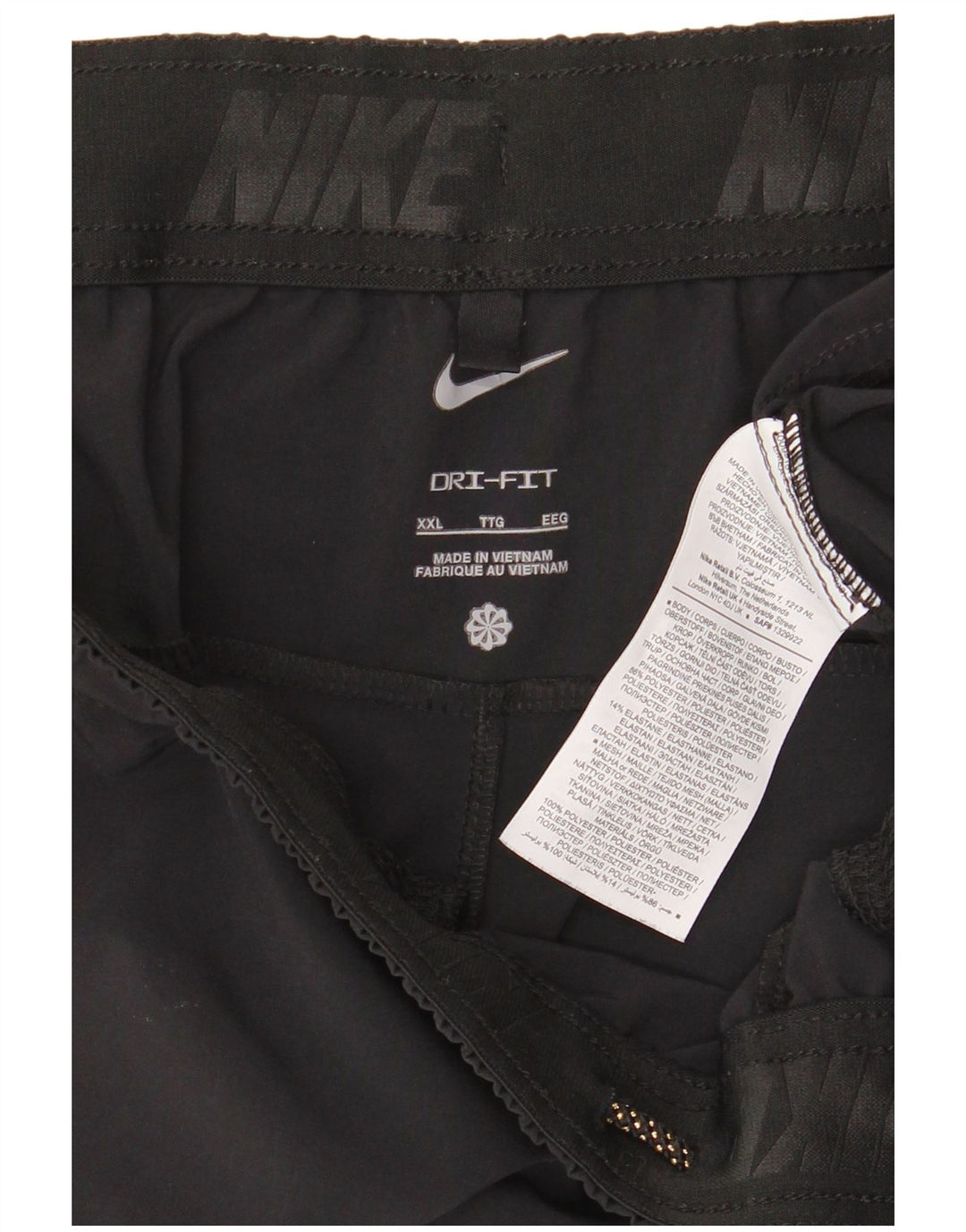 Nike - Pantalones cortos deportivos Dri Fit para hombre, talla 2XL, poliéster negro