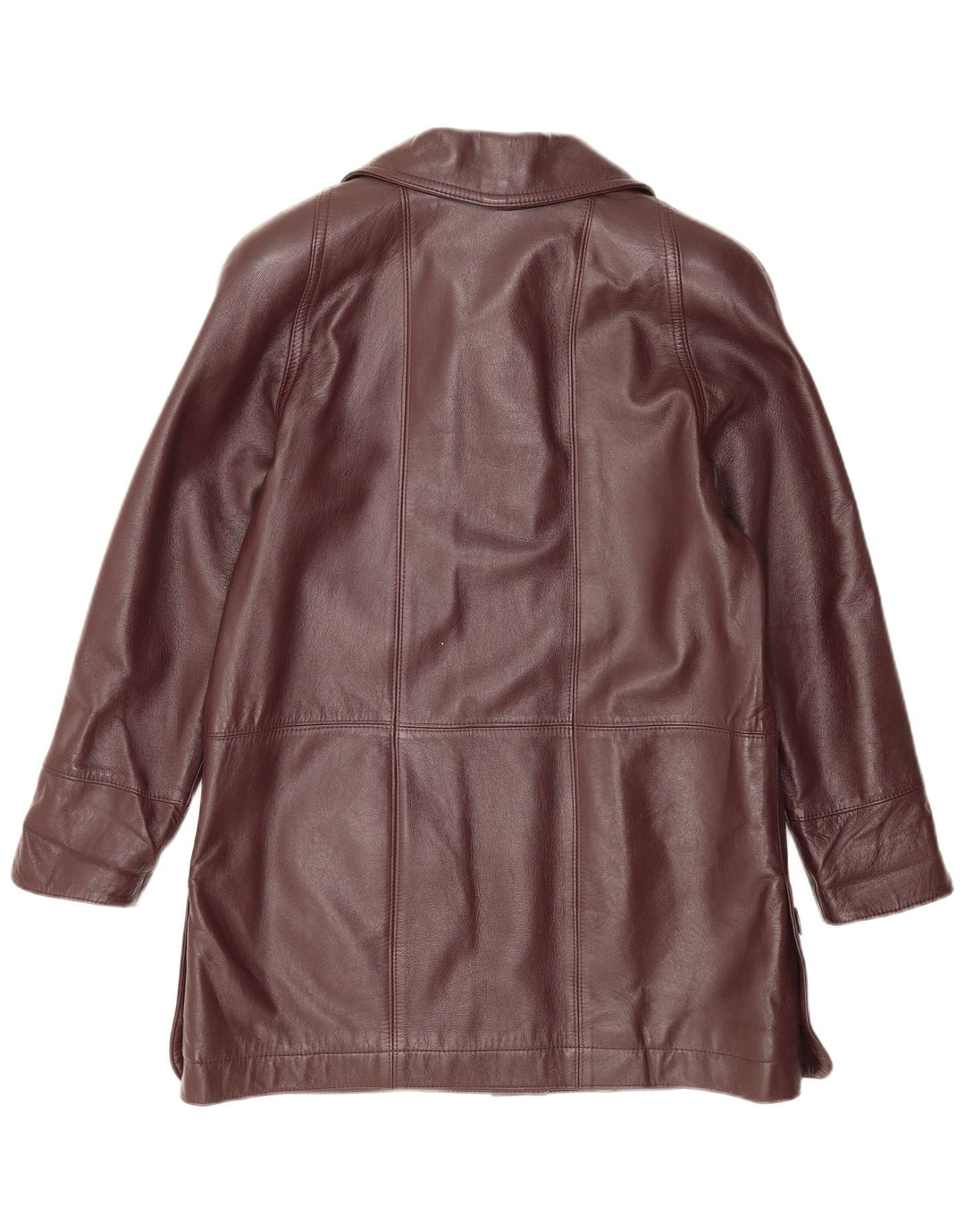 Abrigo de cuero vintage para mujer IT 44 Marrón medio