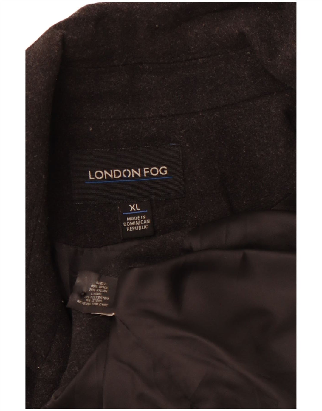 LONDON FOG Chaquetón para Mujer UK 40 XL Lana Negra