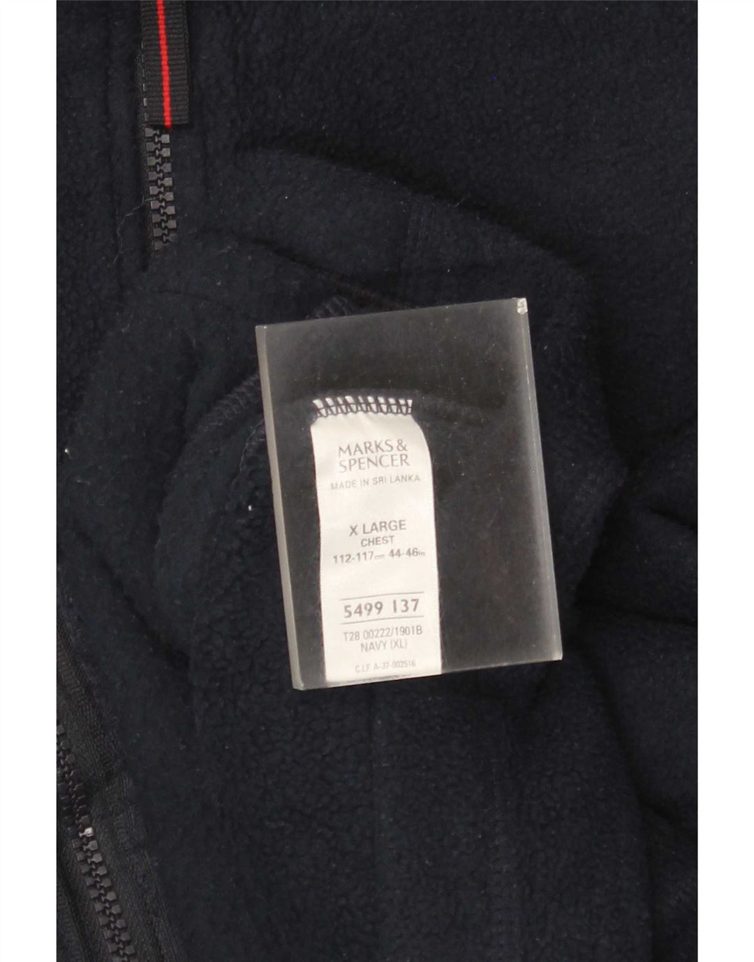 Marks & Spencer Chaleco polar para hombre UK 42 XL Poliéster azul marino